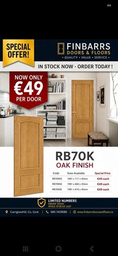 Deanta RB7 Solid Doors 78x28" ONLY