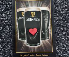 Ireland Postcard : Guinness " 3 Pints" St. James's Gate , Dublin