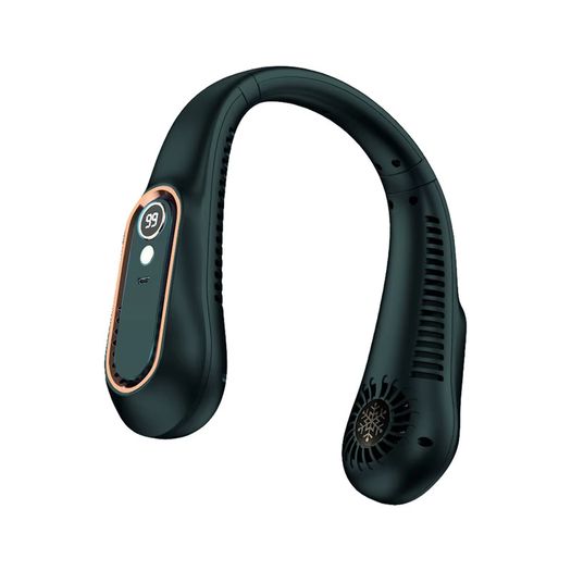 Portable Neck Fan 4 Turbo Hands Free Bladeless Neck Cooler Battery Personal Wearable Fan 3 Speeds  Cooling Airflow