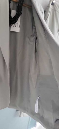ZARA Pistachio Green Blazer + Ankle Length Wide Leg Pants Sz L - Fit 12-14UK - Bnwt Rrp 99