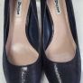 DUNE Navy Round Toe High Heels Sz 41 (Fit 8-8.5UK) Image 5