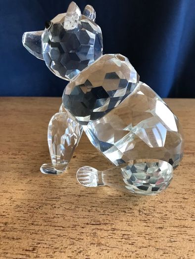 Vintage 24% Lead Crystal Sitting Bear