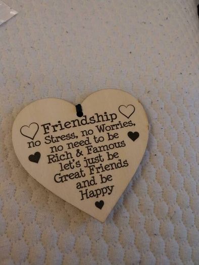 Bnwt friend wooden hearts