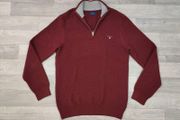 Gant Half Zip Cotton Jumper Mens Medium