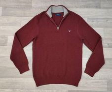 Gant Half Zip Cotton Jumper Mens Medium