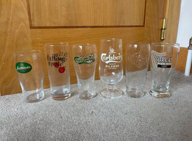 6 Collectible Pint Glasses