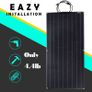 Solar Panel ETFE Flexible Monocrystalline Solar Cell 12V 100w Battery Charger System Kit Home Roof Camper Van Image 3