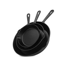 Pre-Seasoned Cast Iron Skillets (set of 3)