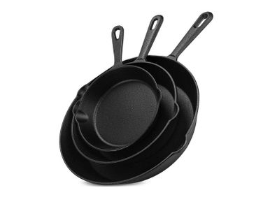 Pre-Seasoned Cast Iron Skillets (set of 3)