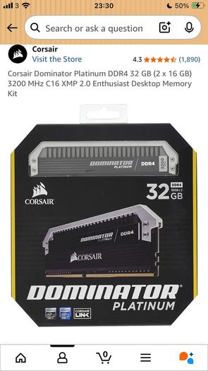 Corsair Dominator Platinum DDR4 32 GB
