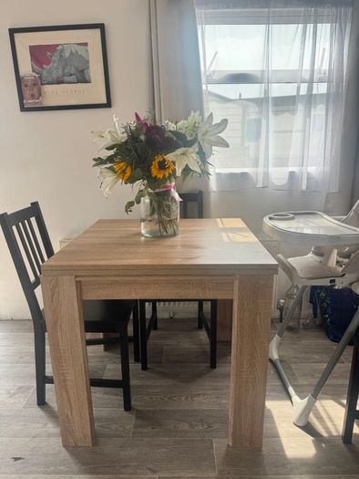 Extendable table jysk dining table warm oak