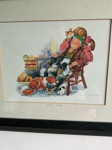 'Cat Nap' & Sheep Driving' by Linda Birkinshaw