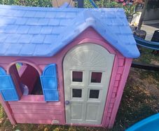 playhouse and slide