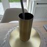 Brushed Brass Fluted Glass Pendant Image 3
