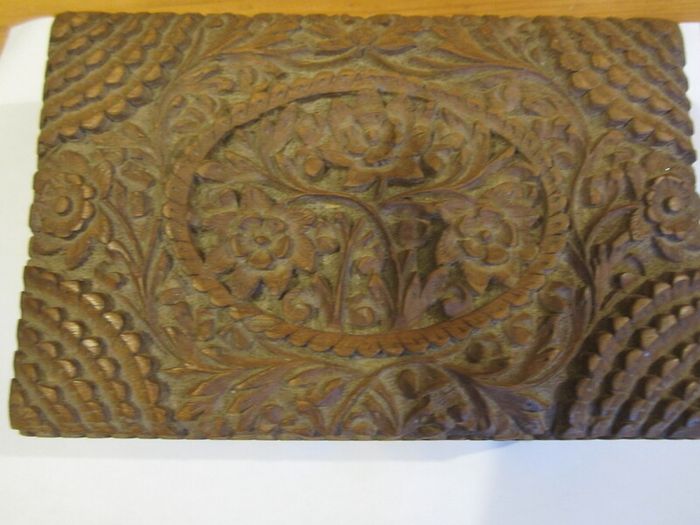 Vintage hand carved puzzle box