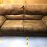 Brown Leather Two-Seater Sofa Image 5