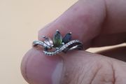 Vintage 925 Sterling silver Tourmaline Ring