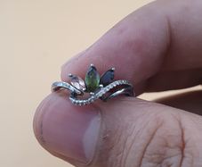 Vintage 925 Sterling silver Tourmaline Ring