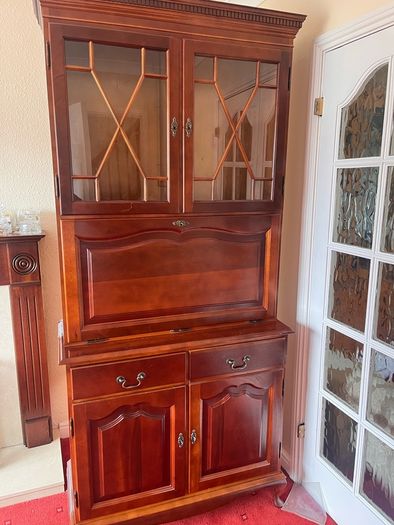 Hand made Higginbotham mahogany display cabinet