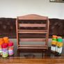 Vintage Wooden Two Tier Counter or Wall Hanging Spice Rack Image 7