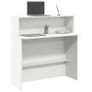 Reception Desk White 100x50x103.5 cm Image 2