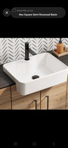 Hib semi recessed basin 48cm