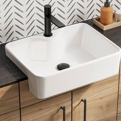 Hib semi recessed basin 48cm