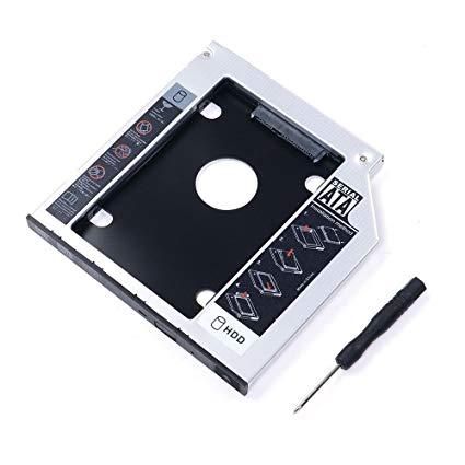 Universal 12.7mm SATA 2nd SSD HDD Hard Drive Caddy for DVD-ROM CD Optical Bay