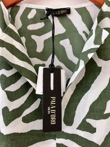 BNWT Khaki&White Cotton Dress by Pala D'Oro, Carraig Donn