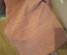 Pink quilted bedspread