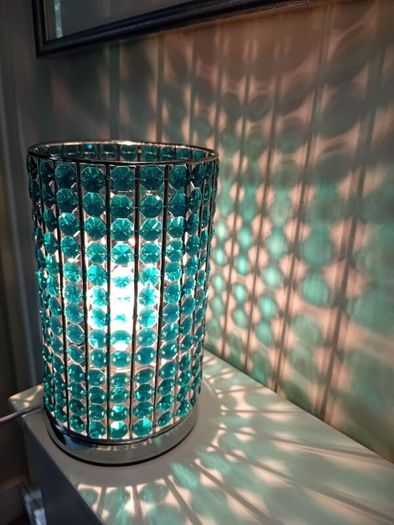 blue crystal table lamp