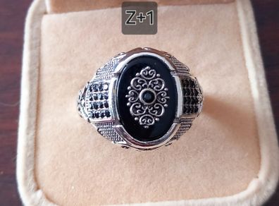 Retro Handmade Turkish Design Signet Ring for Men