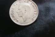 1942 New Zealand Silver One Florin Coin
