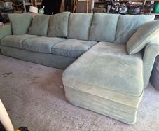 Green L Shape couch