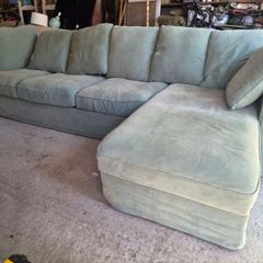 Green L Shape couch