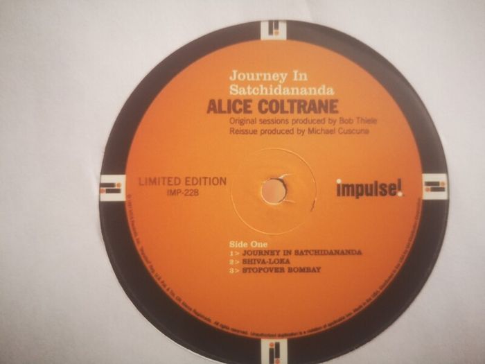 Alice Coltrane - Journey In Satchinanada Jazz LP Reissue
