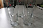 5 x Heineken Beer Glasses