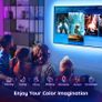 TV LED Backlight with App Control, RGB LED Strip Light, USB Powered, Adjustable Lighting Kit for 40-60in TV, Computer, Monitor (4pcs x 50cm) [Energy Class A] Image 7