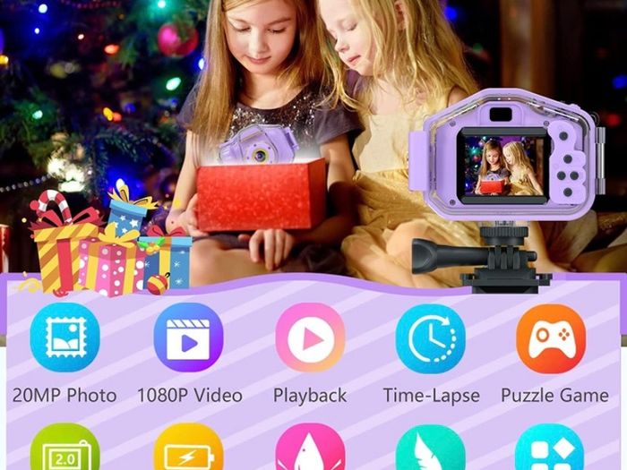 Children Kids Underwater Waterproof Digital Video Camera, Birthday for Boys Girls Age 3 4 5 6 7 8 9, Portable Toy Child Camera 2 Inch Screen with 32GB Card MULTIPLE COLOURS AVAILABLE, SEE PHOTOS (FREE POSTAGE)