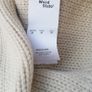 Mens cable-knit long sleeve crew neck sweater cream size medium Image 5