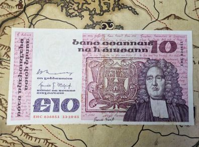 10 Pound B Series 13/10/81 Irish Note