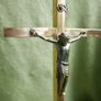 Vintage 13" Brass Crucifix Image 5