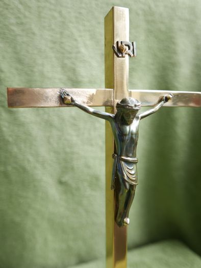 Vintage 13" Brass Crucifix