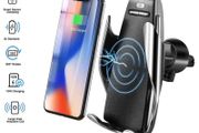 Automatic Clamping Wireless Car Charger Air Vent Mount Phone Holder Dock Base