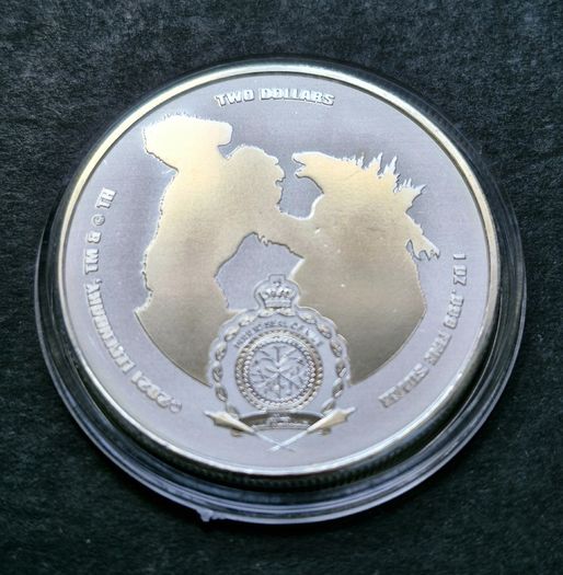 Niue 2 Dollar Godzilla 2021 silver .999  1 oz silver coin