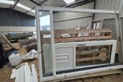 Large White PVC French Doors with Frame