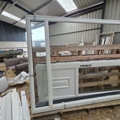 Large White PVC French Doors with Frame