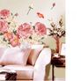 Big Luxury Peony Flowers Wall Stickers Mural Decals Art DIY Image 2