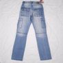 Peviani Blue Light Wash Moto Style Cargo Denim Jeans W30 L33 Image 10
