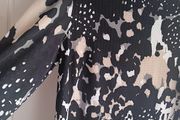 Next Dress in a Black &amp; Cream Abstract Print